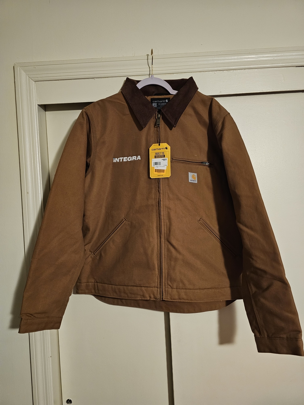 Carhartt Kids' Brown Canvas Work Jacket - Integra Embroidered